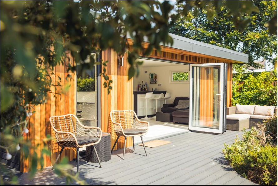 Timber cladding for garden rooms